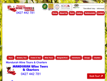 Tablet Screenshot of mandurahwinetours.com.au